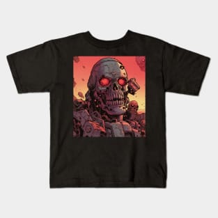 Post Apocalyptic Wastelands Cyborg Commando Exterminator Kids T-Shirt